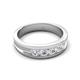 7 - Aaron 0.50 ctw Lab Grown Diamond 5 Stone Men Wedding Band (5 mm) 