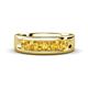 1 - Irvin 0.75 ctw Citrine 5 stone Comfort Fit Men Wedding Band (6 mm) 