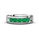1 - Irvin 0.85 ctw Emerald 5 stone Comfort Fit Men Wedding Band (6 mm) 