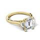 5 - Chand 2.24 ctw IGI Certified Emerald and Cadillac shape Lab Grown Diamond (8x6 mm) Three Stone Women Engagement Ring 