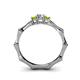 5 - Twyla 0.32 ctw Natural Diamond (3.40 mm) and Peridot Three Stone Engagement Ring  
