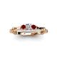 4 - Twyla 0.30 ctw Natural Diamond (3.40 mm) and Ruby Three Stone Engagement Ring  