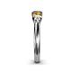 6 - Raea 1.13 ctw Lab Grown Diamond and Citrine Three Stone Engagement Ring 