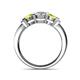 5 - Raea 1.10 ctw Lab Grown Diamond and Yellow Diamond Three Stone Engagement Ring 