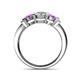 5 - Raea 1.13 ctw Lab Grown Diamond and Amethyst Three Stone Engagement Ring 
