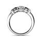 5 - Raea 1.13 ctw Lab Grown Diamond and Black Diamond Three Stone Engagement Ring 