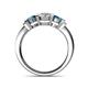 5 - Raea 1.10 ctw Lab Grown Diamond and Blue Diamond Three Stone Engagement Ring 
