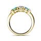 5 - Raea 1.16 ctw Lab Grown Diamond and London Blue Topaz Three Stone Engagement Ring 