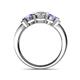 5 - Raea 1.07 ctw Lab Grown Diamond and Tanzanite Three Stone Engagement Ring 