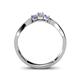 5 - Rylai 0.17 ctw Natural Diamond (2.70 mm) and Tanzanite Three Stone Engagement Ring  