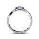5 - Rylai 0.17 ctw Natural Diamond (2.70 mm) and Blue Sapphire Three Stone Engagement Ring  