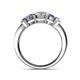 4 - Raea 1.13 ctw Natural Diamond (5.00 mm) With Iolite Three Stone Ring  