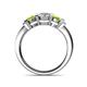 4 - Raea 1.19 ctw Natural Diamond (5.00 mm) With Peridot Three Stone Ring  