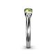 5 - Raea 1.19 ctw Natural Diamond (5.00 mm) With Peridot Three Stone Ring  