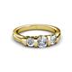 6 - Raea 1.10 ctw Natural Diamond and Side Lab Grown Diamond Three Stone Ring  