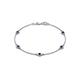 1 - Aizza (5 Stn/4 mm) Blue Sapphire Station Bracelet 