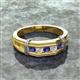 3 - Kevin 0.44 ctw Iolite and Natural Diamond Men Wedding Band (7.80 mm) 