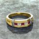 3 - Kevin 0.55 ctw Rhodolite Garnet and Natural Diamond Men Wedding Band (7.80 mm) 