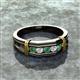 3 - Kevin 0.56 ctw Created Alexandrite and Natural Diamond Men Wedding Band (7.80 mm) 