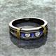 3 - Kevin 0.44 ctw Iolite and Natural Diamond Men Wedding Band (7.80 mm) 