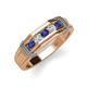 4 - Kevin 0.44 ctw Iolite and Natural Diamond Men Wedding Band (7.80 mm) 