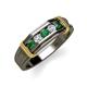 4 - Kevin 0.56 ctw Created Alexandrite and Natural Diamond Men Wedding Band (7.80 mm) 