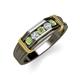 4 - Kevin 0.55 ctw Peridot and Natural Diamond Men Wedding Band (7.80 mm) 