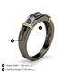 5 - Kevin 0.44 ctw Iolite and Natural Diamond Men Wedding Band (7.80 mm) 