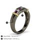 5 - Kevin 0.55 ctw Rhodolite Garnet and Natural Diamond Men Wedding Band (7.80 mm) 