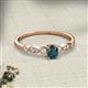 2 - Kiara 0.78 ctw London Blue Topaz Oval Shape (6x4 mm) Solitaire Plus accented Natural Diamond Engagement Ring 