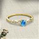 2 - Kiara 0.78 ctw Blue Topaz Oval Shape (6x4 mm) Solitaire Plus accented Natural Diamond Engagement Ring 