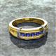 3 - Kevin 0.40 ctw Iolite Men Wedding Band (7.80 mm) 
