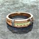 3 - Kevin 0.58 ctw Peridot Men Wedding Band (7.80 mm) 