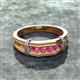 3 - Kevin 0.40 ctw Pink Tourmaline Men Wedding Band (7.80 mm) 
