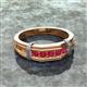 3 - Kevin 0.50 ctw Ruby Men Wedding Band (7.80 mm) 