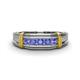 1 - Kevin 0.45 ctw Tanzanite Men Wedding Band (7.80 mm) 