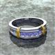3 - Kevin 0.45 ctw Tanzanite Men Wedding Band (7.80 mm) 
