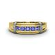 1 - Kevin 0.45 ctw Tanzanite Men Wedding Band (7.80 mm) 