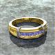 3 - Kevin 0.45 ctw Tanzanite Men Wedding Band (7.80 mm) 