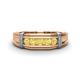 1 - Kevin 0.53 ctw Yellow Sapphire Men Wedding Band (7.80 mm) 