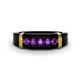 1 - Kevin 0.40 ctw Amethyst Men Wedding Band (7.80 mm) 