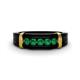 1 - Kevin 0.50 ctw Emerald Men Wedding Band (7.80 mm) 
