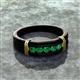 3 - Kevin 0.50 ctw Emerald Men Wedding Band (7.80 mm) 