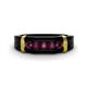1 - Kevin 0.58 ctw Rhodolite Garnet Men Wedding Band (7.80 mm) 