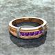 3 - Kevin 0.40 ctw Amethyst Men Wedding Band (7.80 mm) 