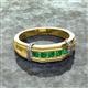 3 - Kevin 0.50 ctw Emerald Men Wedding Band (7.80 mm) 