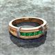 3 - Kevin 0.50 ctw Emerald Men Wedding Band (7.80 mm) 