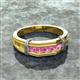 3 - Kevin 0.53 ctw Pink Sapphire Men Wedding Band (7.80 mm) 
