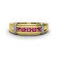 1 - Kevin 0.40 ctw Pink Tourmaline Men Wedding Band (7.80 mm) 
