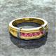 3 - Kevin 0.40 ctw Pink Tourmaline Men Wedding Band (7.80 mm) 